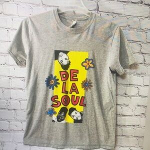 De La Soul Graphic Tee - Gray with Yellow Accent